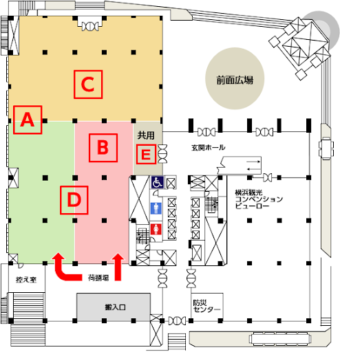横浜産貿ホールマリネリア会場map