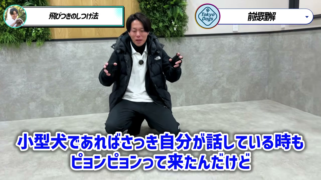 飛びつきを強める人の反応について説明する場面